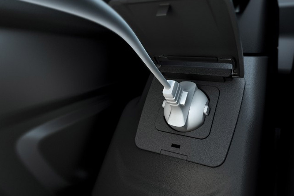 12-V-Steckdose des Ford Transit Kastenwagen.