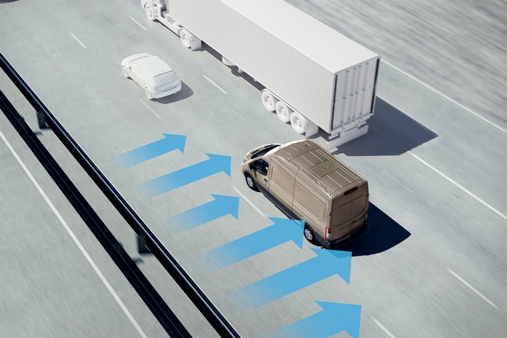 Ford Transit Illustration Seitenwind-Assistent
